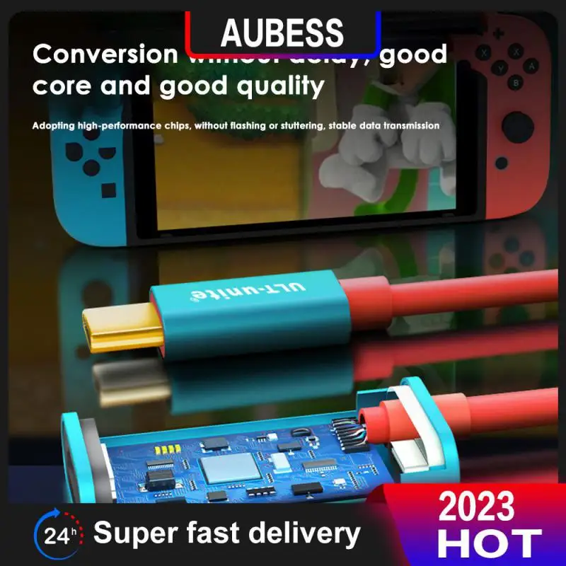 

2m Support 3d Stereo Imaging Audio Cable Audio Synchronization High-definition Video Cable With Charging Port Projection Cable