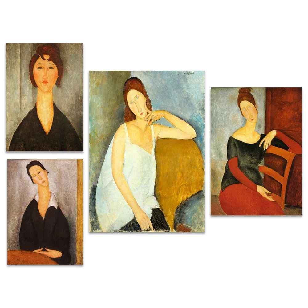 Минималистичная современная портретная картина декоративный постер Amedeo Modigliani