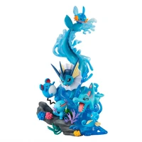 anime pokemon pocket monster elf figure 22cm vaporeon water system collection pvc ornaments model toy gifts for children