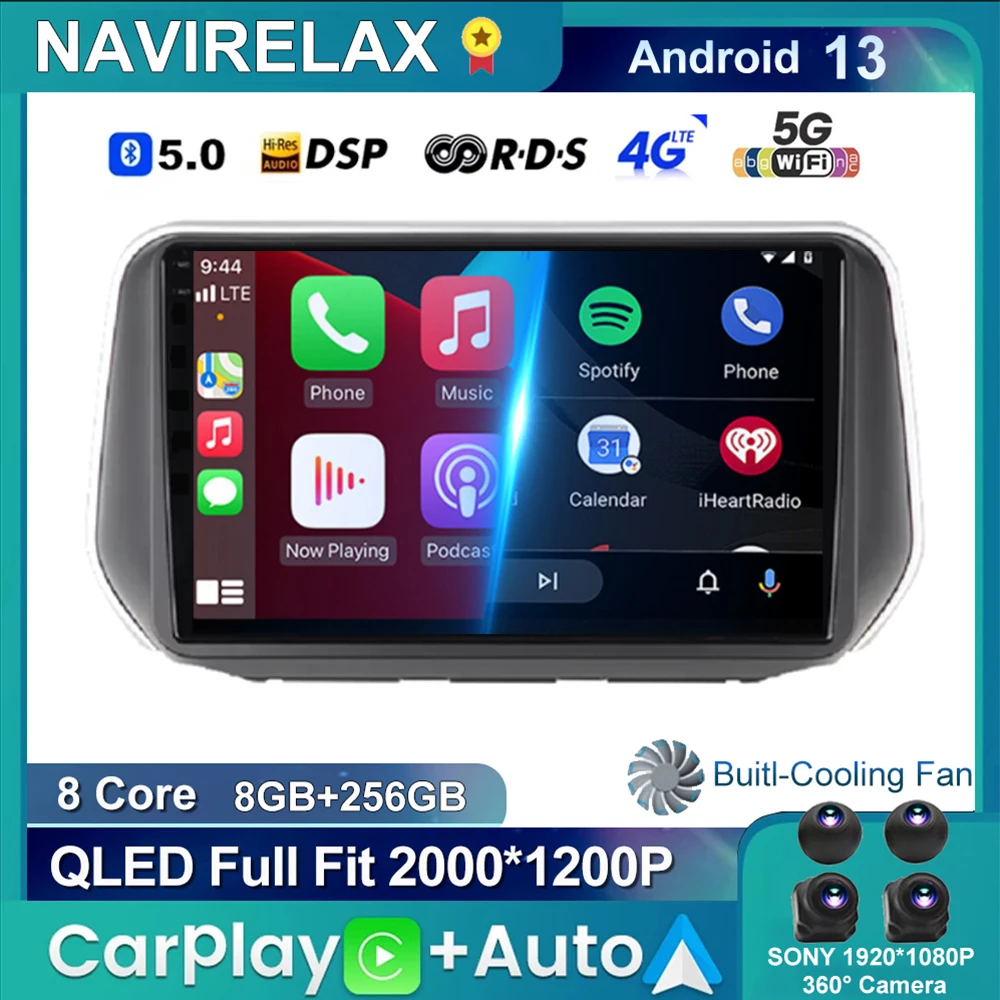 

Android 13 мультимедийный видеоплеер для Hyundai Santa Fe IX45 2018 2019 2020 навигация SWC Стерео Радио DSP Беспроводная BT 360