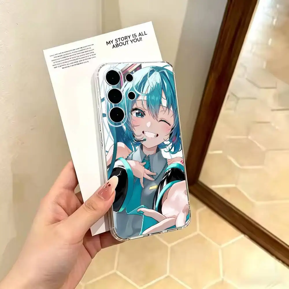 Фото Чехол для телефона H-hatsune M-miku из прозрачного мягкого ТПУ для Samsung S 25,24,23,22,30,21,10,9,Ultra,Plus,Lite,FE,4,5 G №5