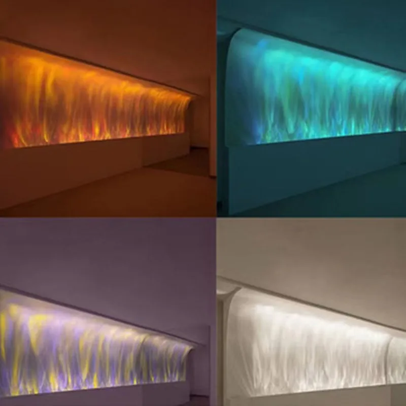 

NEW 3D Dynamic Washer Wall Lamp Water Grain Wall Light Bedroom Dining Bar KTV Water Pattern Lamp Background Atmosphere Lighting