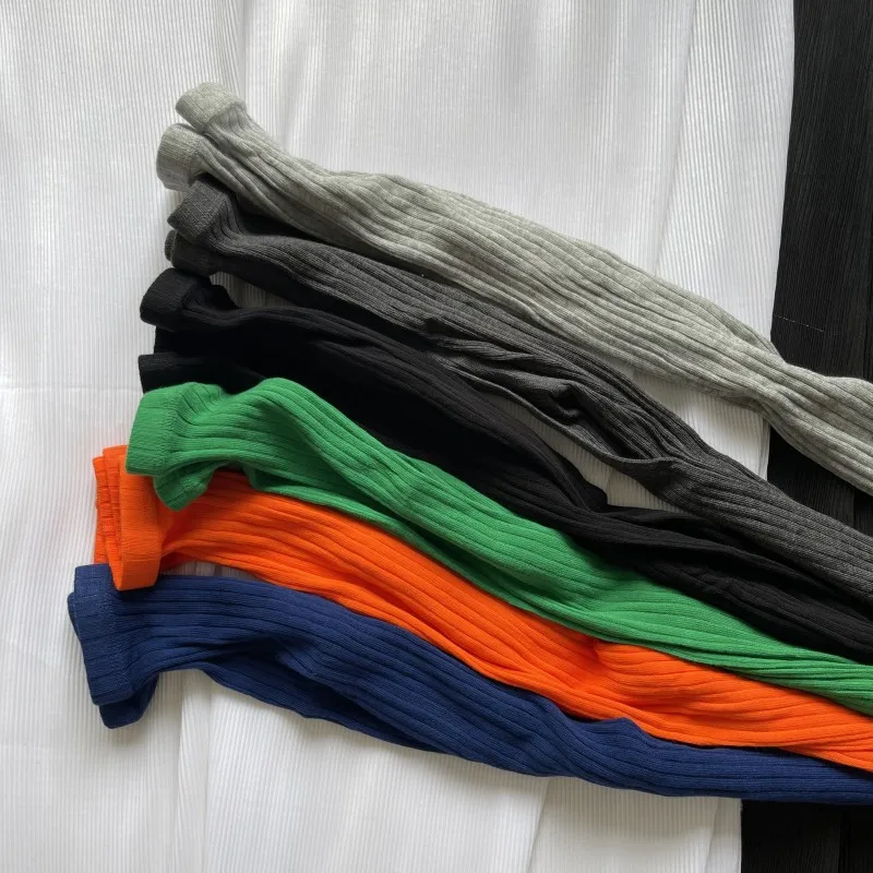 Женские тонкие однотонные леггинсы из чесаного хлопка