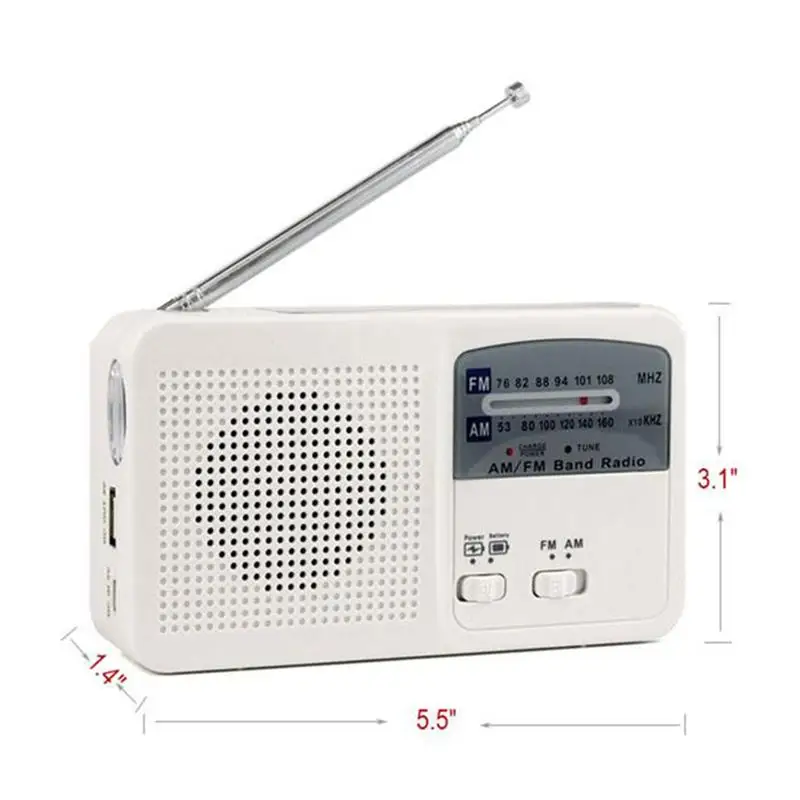 portable emergency radio with solar and hand crank self powered battery usb recharging fmam radio led flashlight phone charger free global shipping