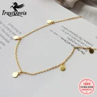 Женское колье с цепочкой TrustDavis, из серебра Круглый чокер пробы, маленькое кольцо, подарочное ювелирное изделие, ED332, 925