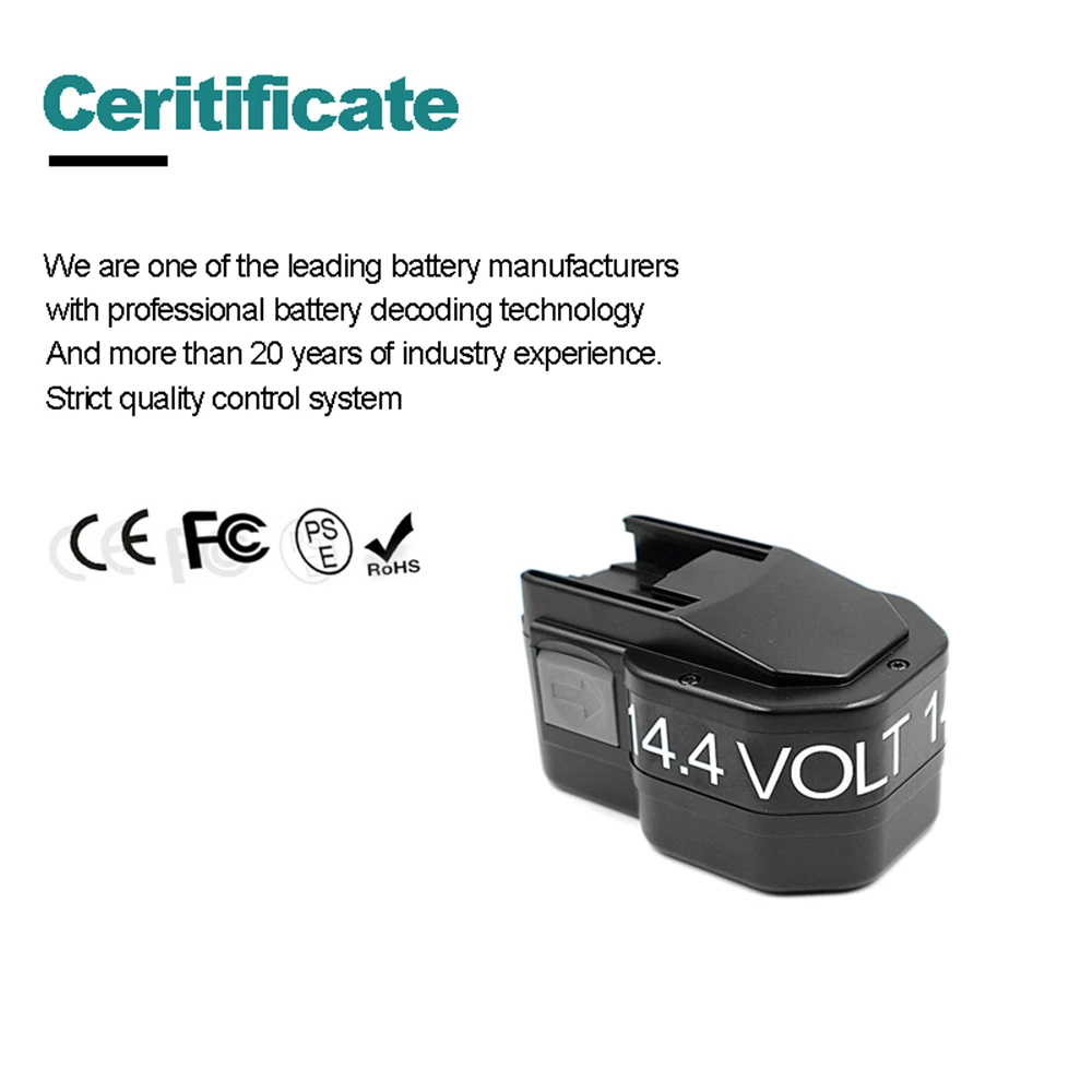 Atl 14.4VA 3300mAh Ni-MH B14.4 BF14.4 BX14.4 MXL14.4 BXS14.4 MX14.4 P14.4T S14.4T PES14.4T PIW14.4HEX PIW14.4SD