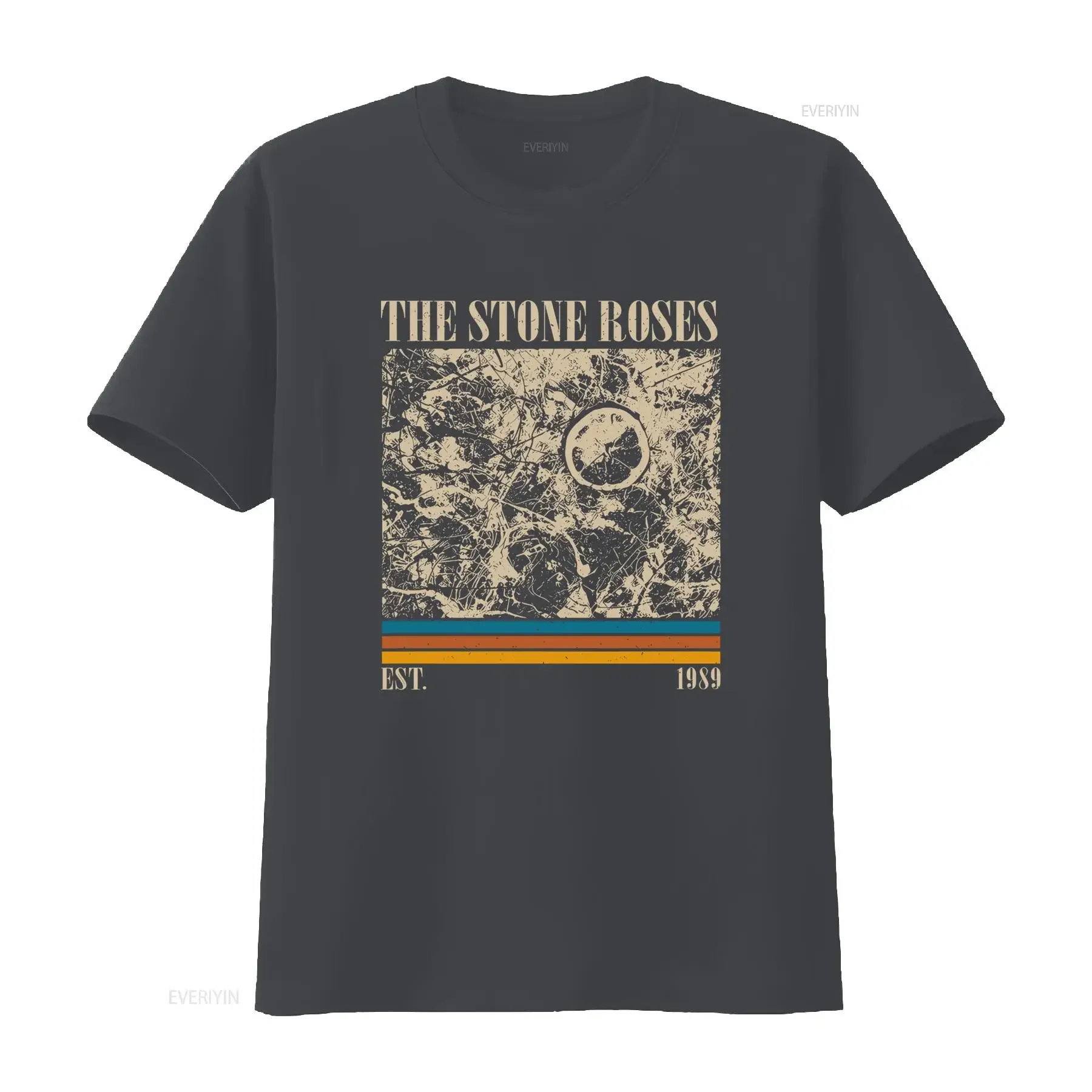 Фото Футболка The Stone Roses Officiel Vintage с культовым логотипом 1989-1994 годов, в стиле брит-поп, с ретро-принтом, мерч 90-х, винтажная музыкальная атрибутика №4