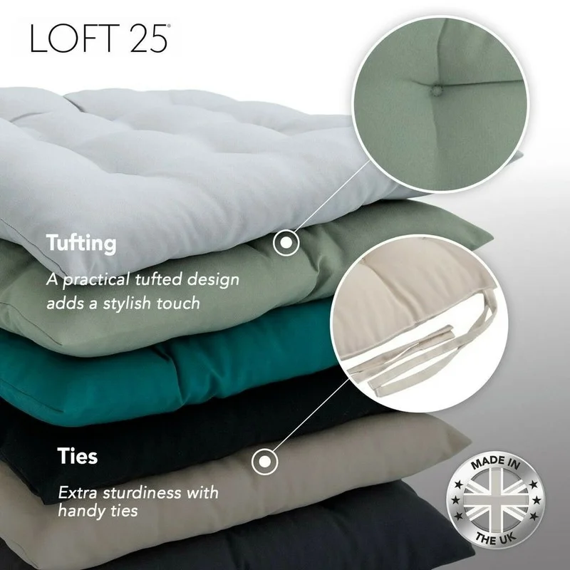 Водонепроницаемая квадратная подушка на сиденье для офисного стула, ресторана на открытом воздухе, террасы и сада, с подушкой для спины, размером 40x40x5 см.