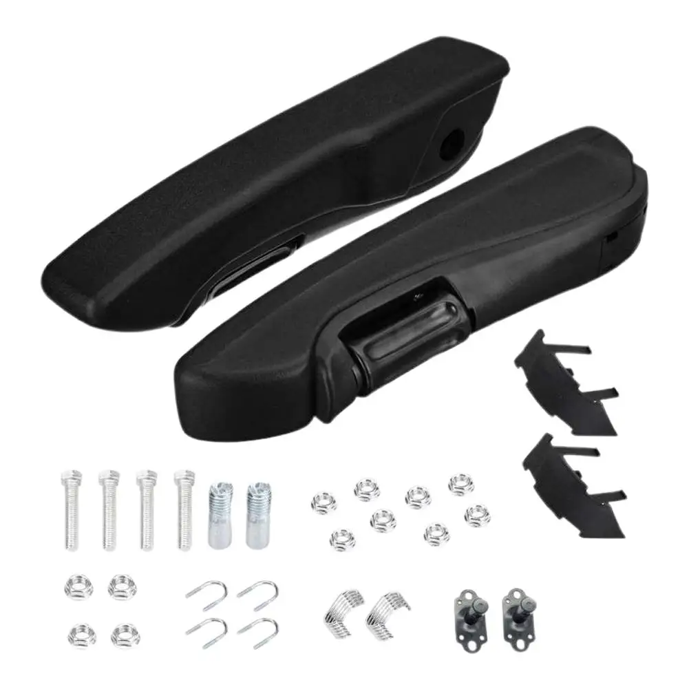 

2 шт. универсальный подлокотник для сиденья грузовика, пара комплектов, регулируемый подлокотник левый + правый комфорт для автомобиля, лодки, фургона, автомобильный подлокотник из искусственной кожи