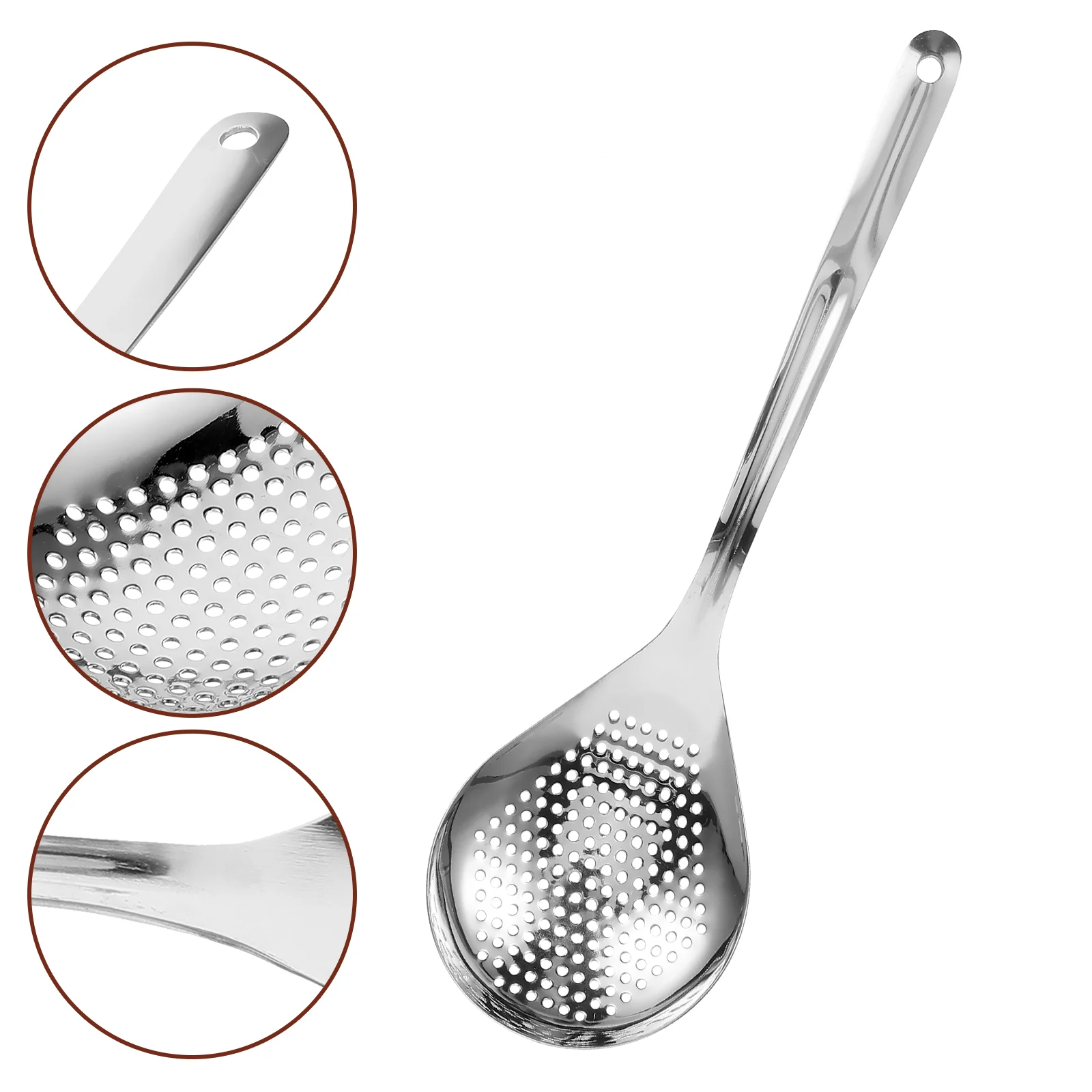 

Stainless Steel Colander Rust-proof Tea Filters Household Mesh Multipurpose Practical Strainer Scoop Frying Spoon