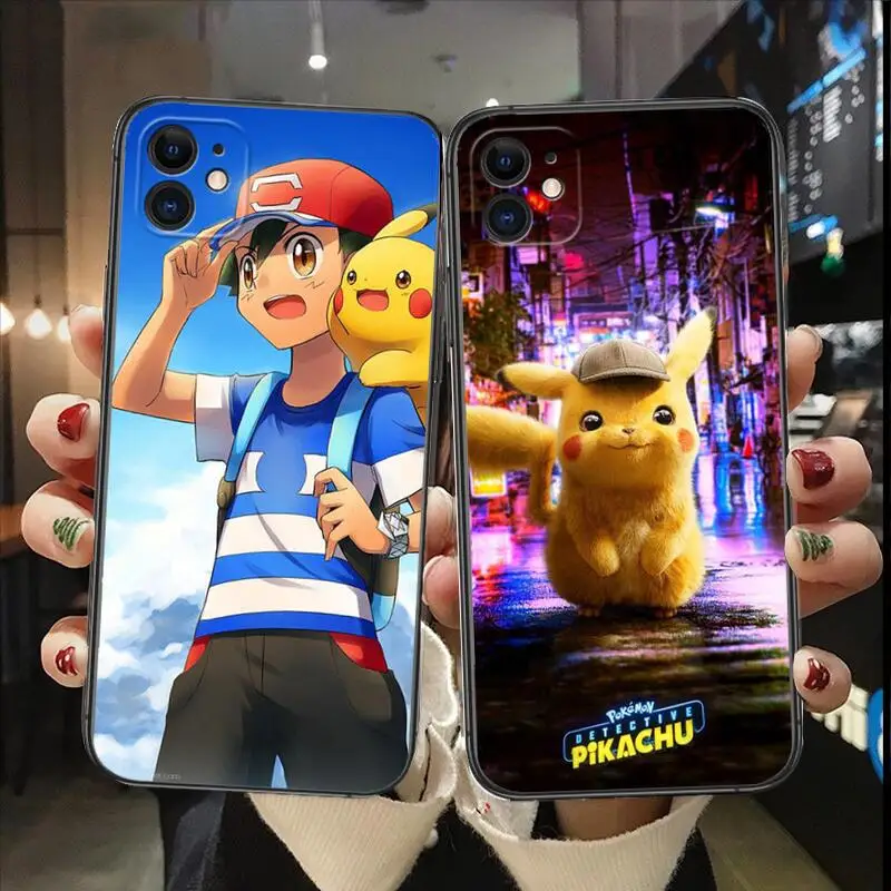 

Pokemon Pikachu Luxury Design phone Case For IPhone 13 12 11 Pro Max Mini SE XR X XS Max 8Plus 7plus 6 6S New Shell phone Case