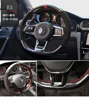 Led Carbon Fiber Leather Car Steering Wheel Kit Fit For Volkswagen VW Golf 4 5 6 7 8 GTI R Line MK5 MK6 MK7 MK8 2015 2016 2017