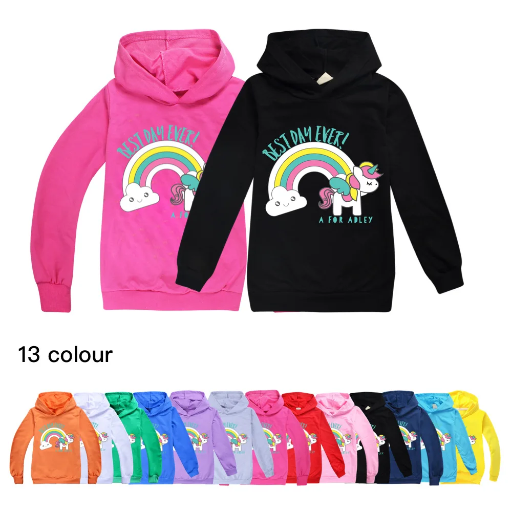 

A for Adley Kids Clothes Cotton Girls Hooded Sweater Sweatshirt Boys Anime Game Pullover Hip Hop Teenage Children Clothing