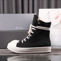 rmk owews womens boots owens men casual canvas shoes luxury trainers ankle sneaker zip high top hip hop streetwear black boots