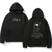 awesome hip hop rapper travis scott cactus jack wink utopia hoodie men women letter graffiti art sense streetwear sweatshirts