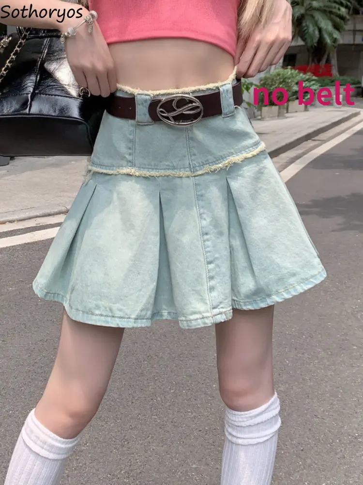 

Юбка женская однотонная простая нежная индивидуальная универсальная креативная популярная для отдыха новая очаровательная Классическая современная в Корейском стиле