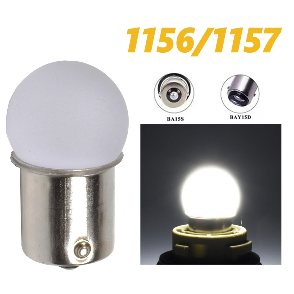 

Spherical Acrylic 1156 1157 Led Light Bulb P21w P21/5w R10W Ba15s Bay15d Uniform Lighting Motorcycle Automobile Lamp Accessory