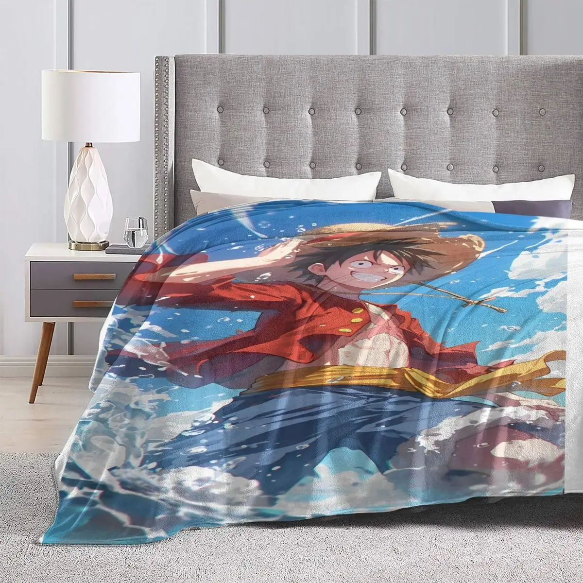 Цельные одеяла Луффи фланелевое одеяло для путешествий в самолете спальни