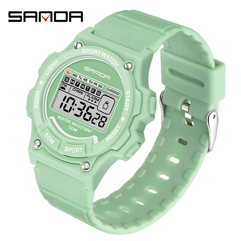 SANDA Luxury LED Electronic Digital Watch Waterproof Sport Watches Women Ladies Clock Female Wristwatch relogio feminino 6020
