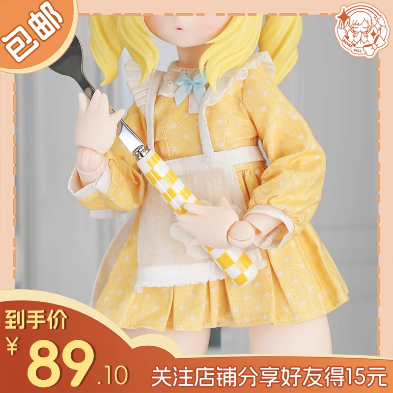 Imomodoll Bjd детская одежда 4-конечное жареное яйцо маленькое поварское Платье милое