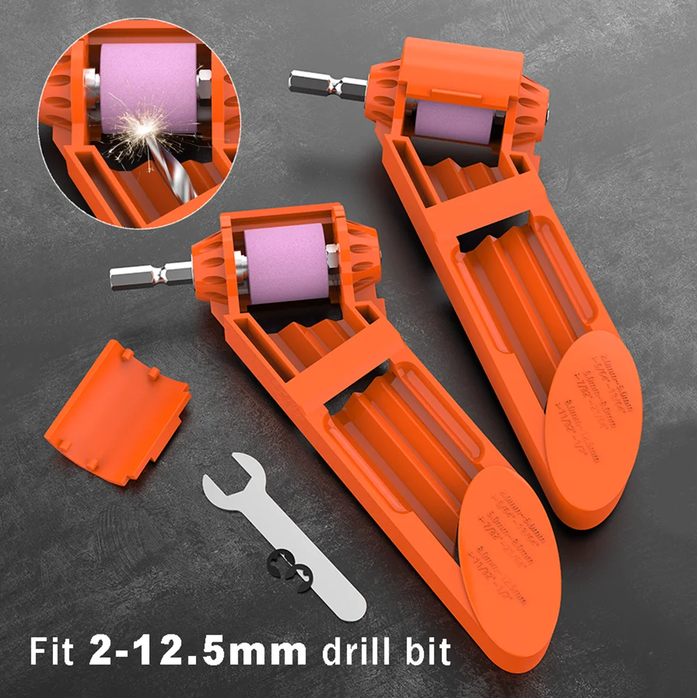 

2.0-12.5mm Portable Drill Bit Sharpener 1 Set Corundum Grinding Wheel Bit Tool Twist Drill Bit Sharpening Machine Drill Grinder