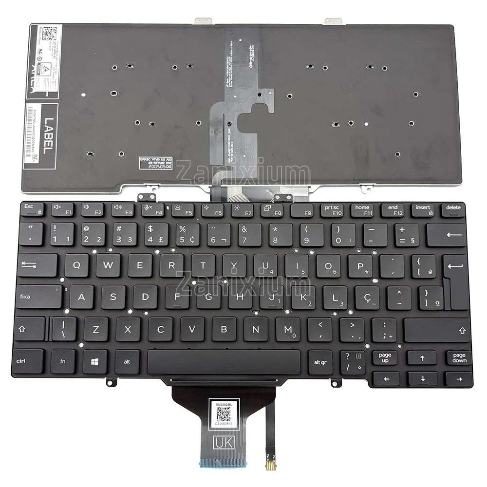 Фото Французский |   Бразильская клавиатура с подсветкой для DELL Latitude 7410 5410 5411 5400 5401 7400 P98G P98G001 P98G003 №1