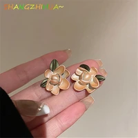 2022 new s925 silver pin earrings acrylic flower earrings wholesale for womens fashion unusual jewelry christmas accessories