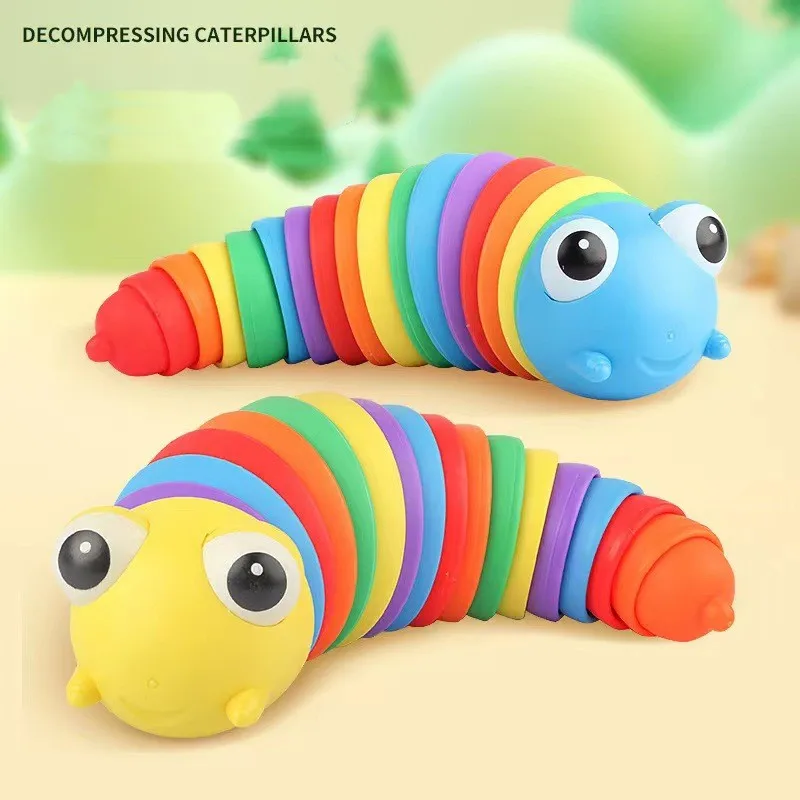 

Colorful Slug Snail Seal Kawaii Transform Caterpillar Fidget Toys Adult Kids Decompression Venting Children's Educational Toys