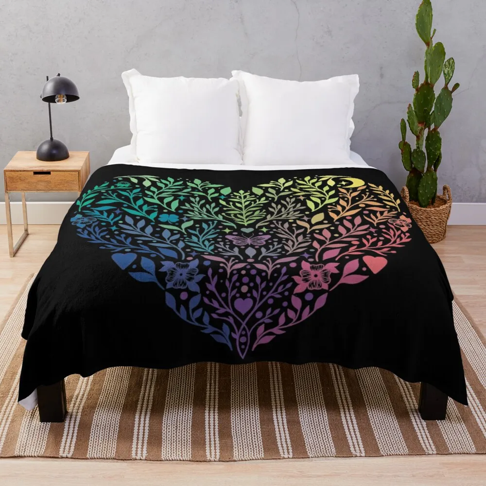 

Love in Every ColourThrow Blanket Summer Blanket Fur Blankets Fluffy Blanket Large Knit Plaid