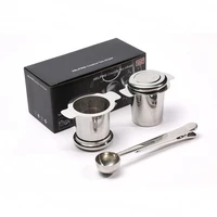 304 does not stainless steel tea strainers with lid and spoon double ears tea set tea filter household tea separator tool