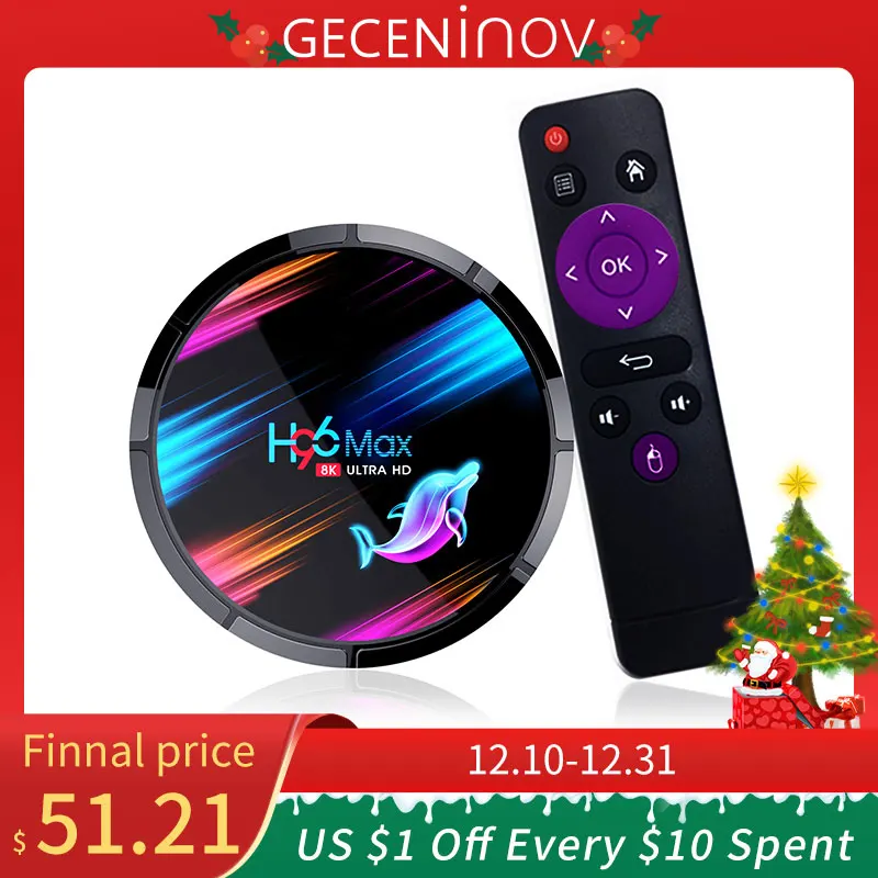 

Tv Box 4K H96 MAX X3 Amlogic S905X3 4GB 64GB 128GB Android 9.0 2.4G/5G BT4.0 Dual Wifi 1080P Set Top Box Media Player