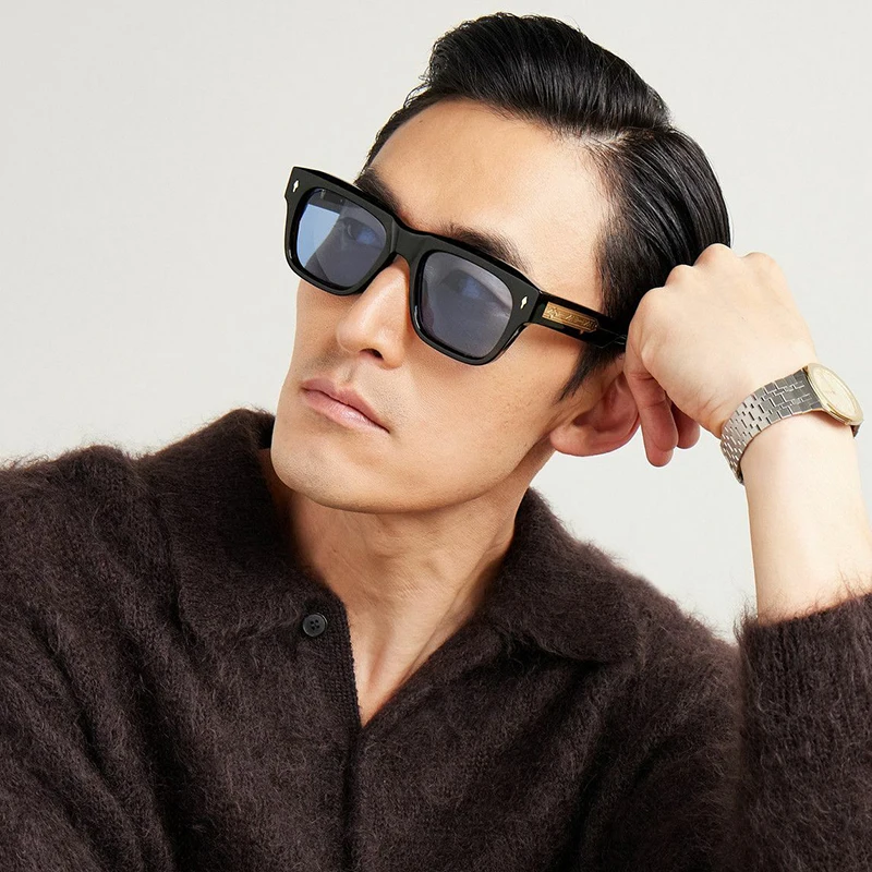 Квадратные ацетатные солнцезащитные очки высшего качества ручной работы SCASH для