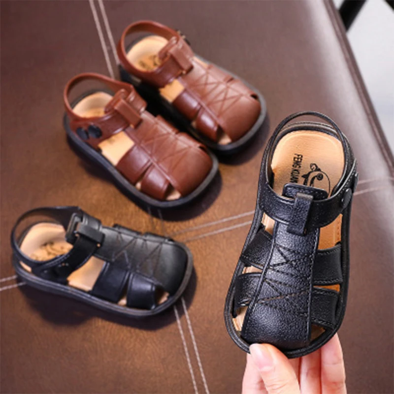 1-3 Years Summer Baby Shoes Toddler Boy Sandals Kids Prewalker Antislip Flat Shoes Children Boy Beach Shoes Sport Sandal