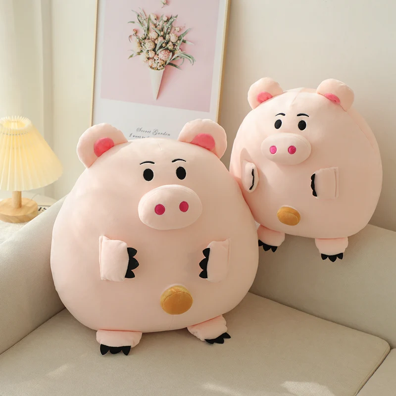 

Creative Ham Pig Plush Toys Animals Dolls Super Soft Cute Fat Round Piggy Toys Home Sofa Pillow Nice Holiday Present For Kids