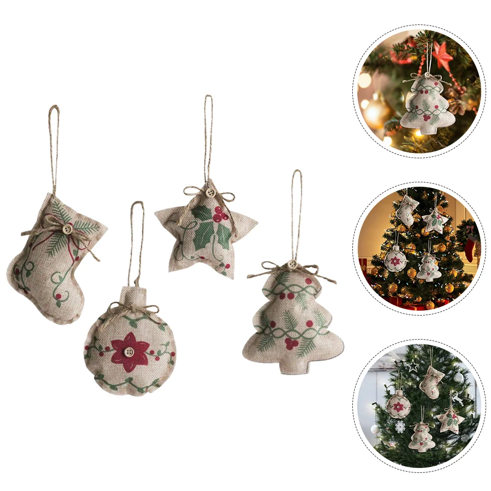 

4pcs Christmas Tree Pendant Xmas Tree Hanging Ornament Xmas Tree Pendants