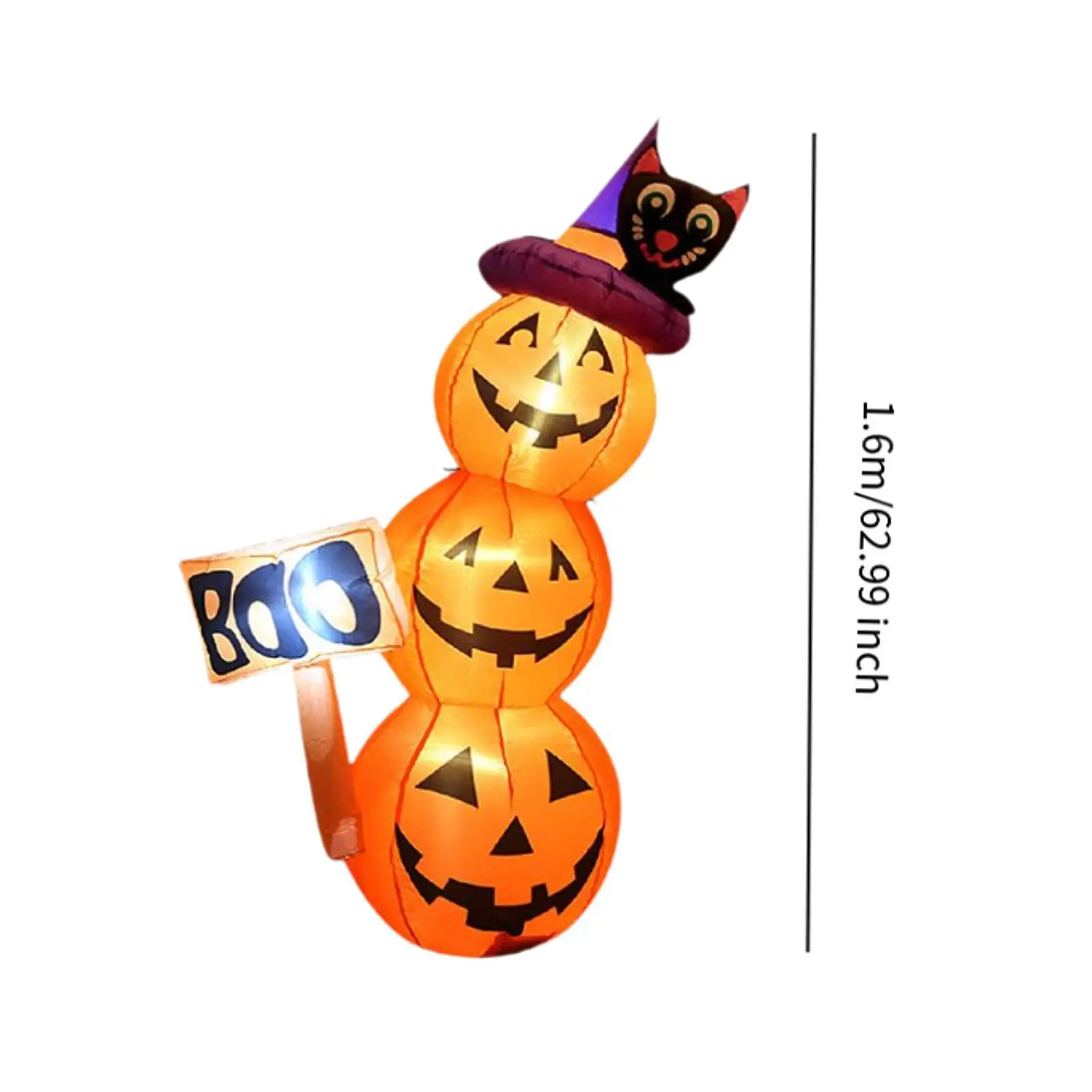 Halloweenowe pontony ułożone dynie na zewnątrz nadmuchiwana dekoracja Halloween z wbudowanymi światłami LED śliczne do wystroju podwórka domu