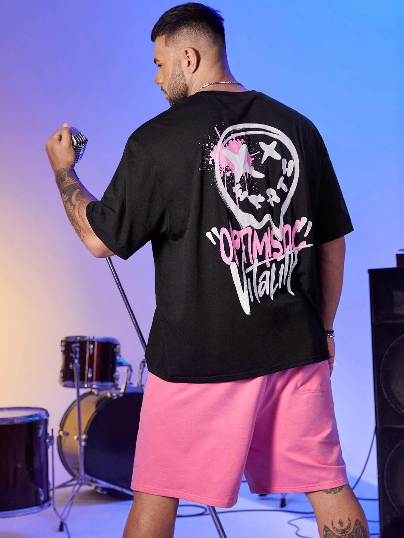 

Новый летний мужской повседневный спортивный костюм Свободная футболка с коротким рукавом мужская одежда для молодых студентов мужские ко...