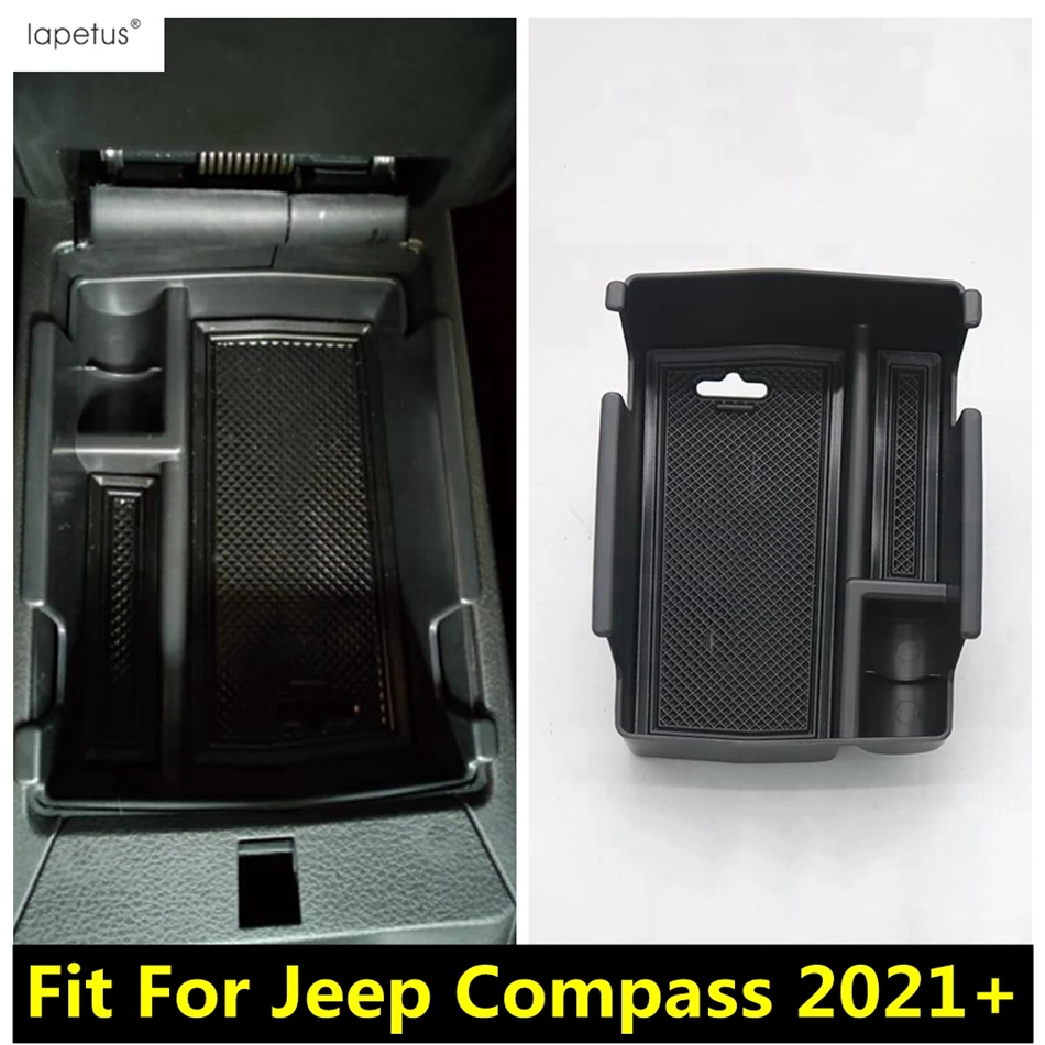 Car Central Control Armrest Storage Box Container Organizer Holder Plate Accessories Interior For Jeep Compass 2021 2022