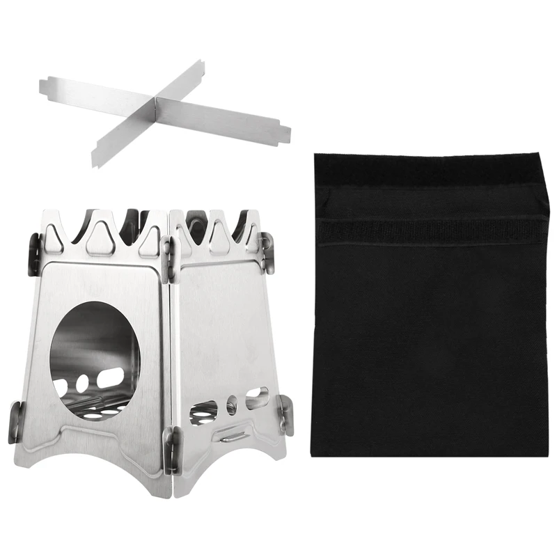 

Портативная Складная горелка из нержавеющей стали для кемпинга, легкая, компактная, прочная, для пикника на открытом воздухе