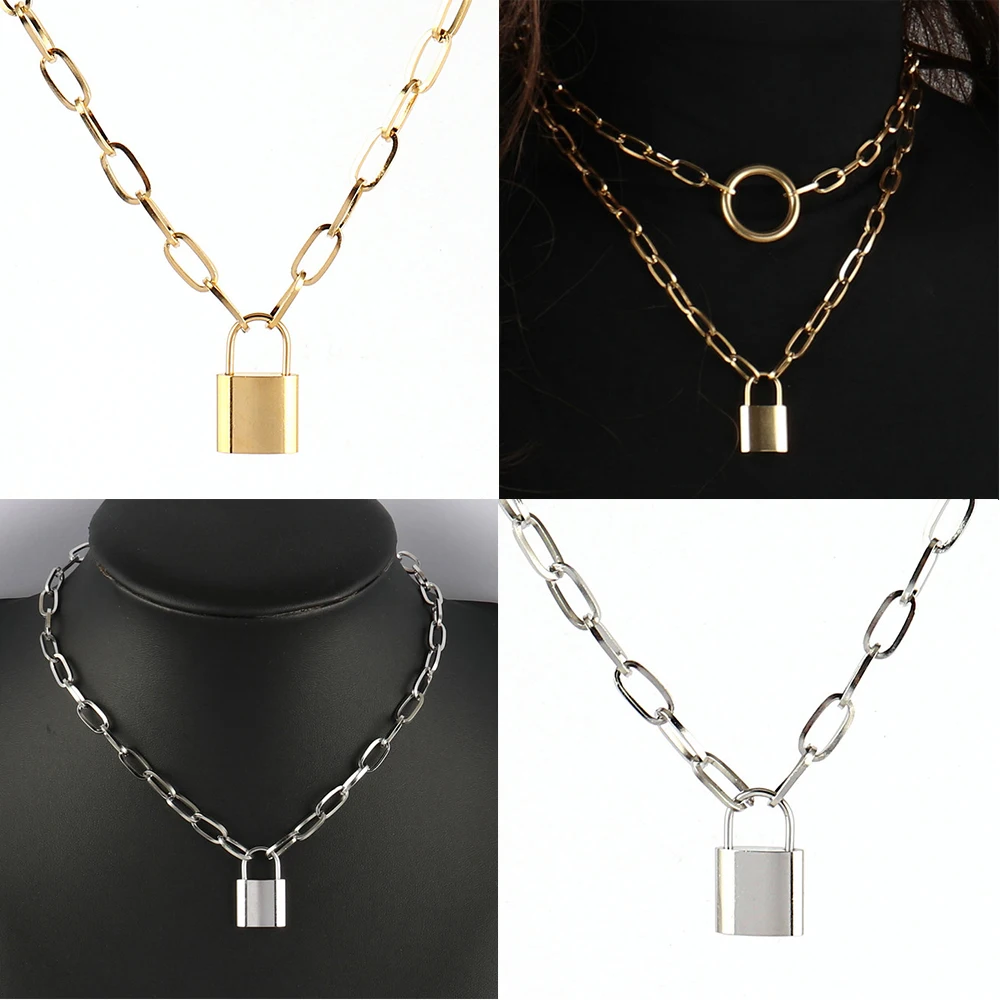 Ожерелье из нержавеющей стали в стиле панк геометрическое ожерелье форме сердца