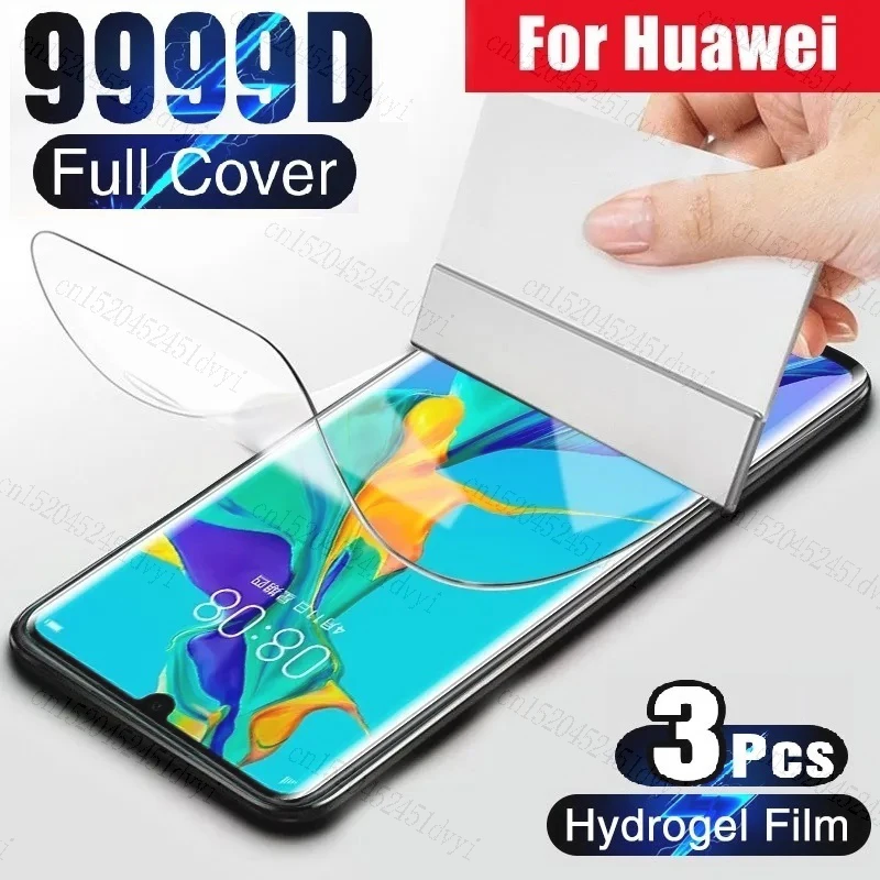 

3 шт., Гидрогелевая Защитная пленка для Huawei P40 P30 P20 Lite P60 P50 P40 Pro