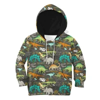 beautiful dinosaur 3d printed hoodies suit tshirt zipper pullover kids suit funny sweatshirt tracksuit 05