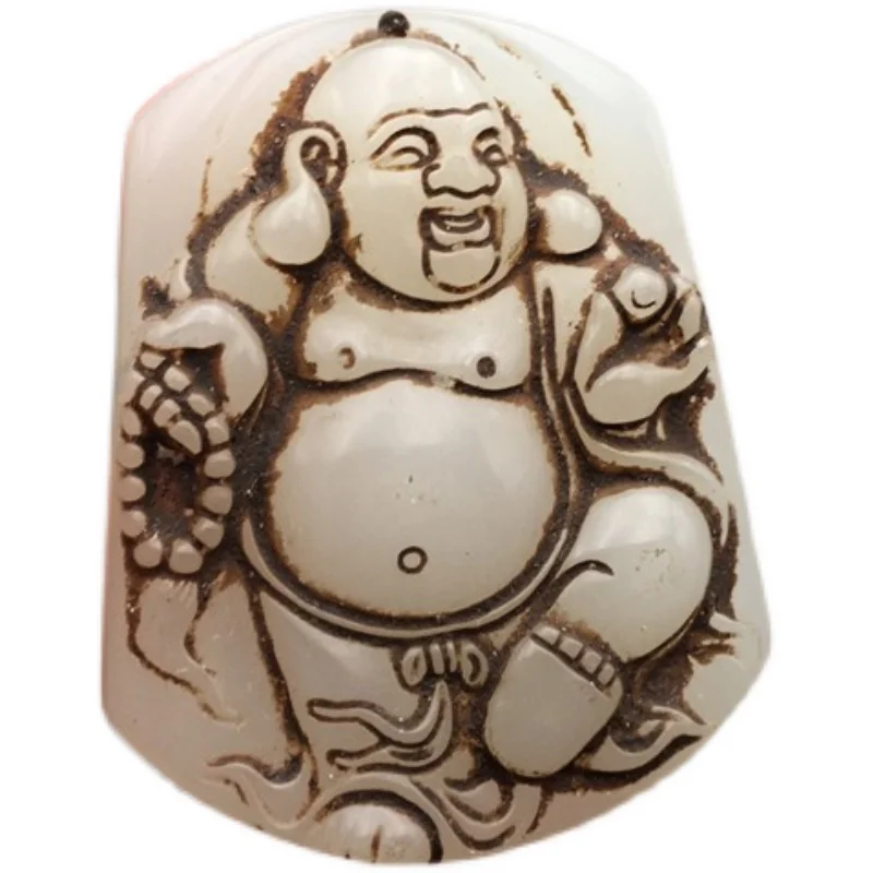 Baojiang артефакты из нефрита высокая внешняя монгольская белая резьба нефрит Будда