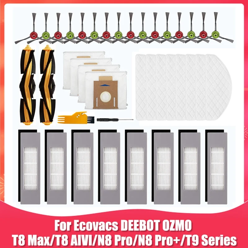 

Replacement Parts Kit For Ecovacs DEEBOT OZMO T8 AIVI/T8 Max/N8 Pro/N8 Pro+ Robot Vacuum Cleaner