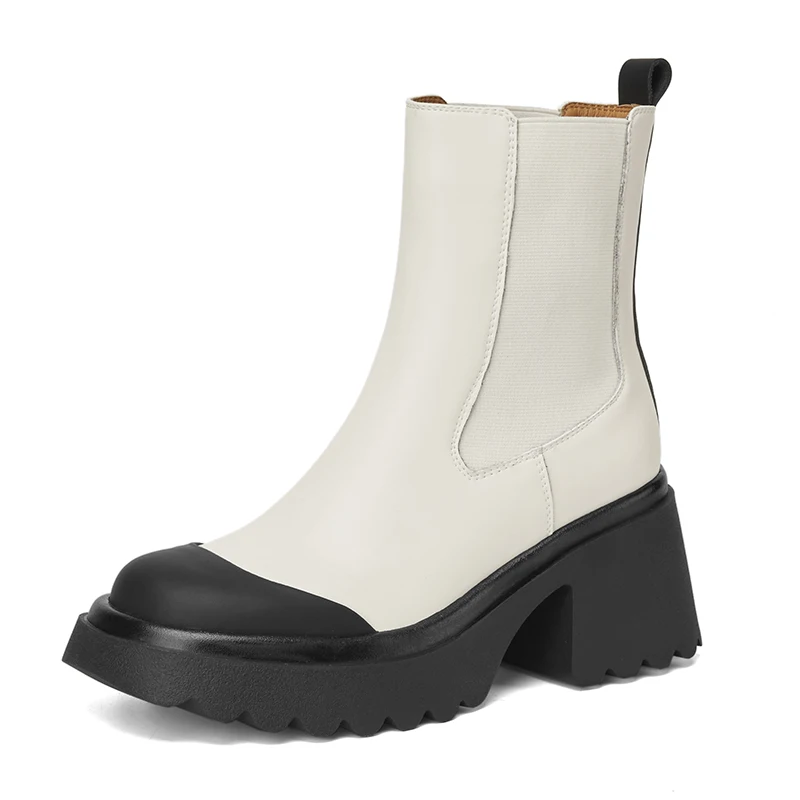 

(YYDD) осенне-зимние брендовые элегантные женские ботинки из натуральной кожи с круглым носком разных цветов на высоком каблуке