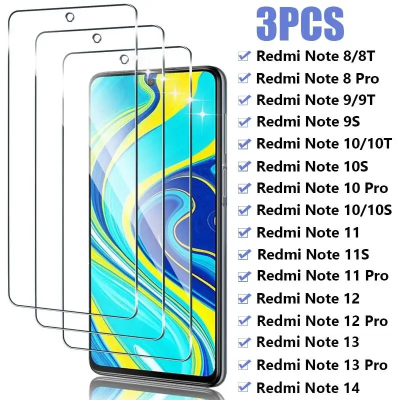 Фото 3 шт. Защитное стекло для Xiaomi 12 11 10 9 8 12S 11S 10S 9S 8T, Redmi Note 14 13 Pro 5G №1