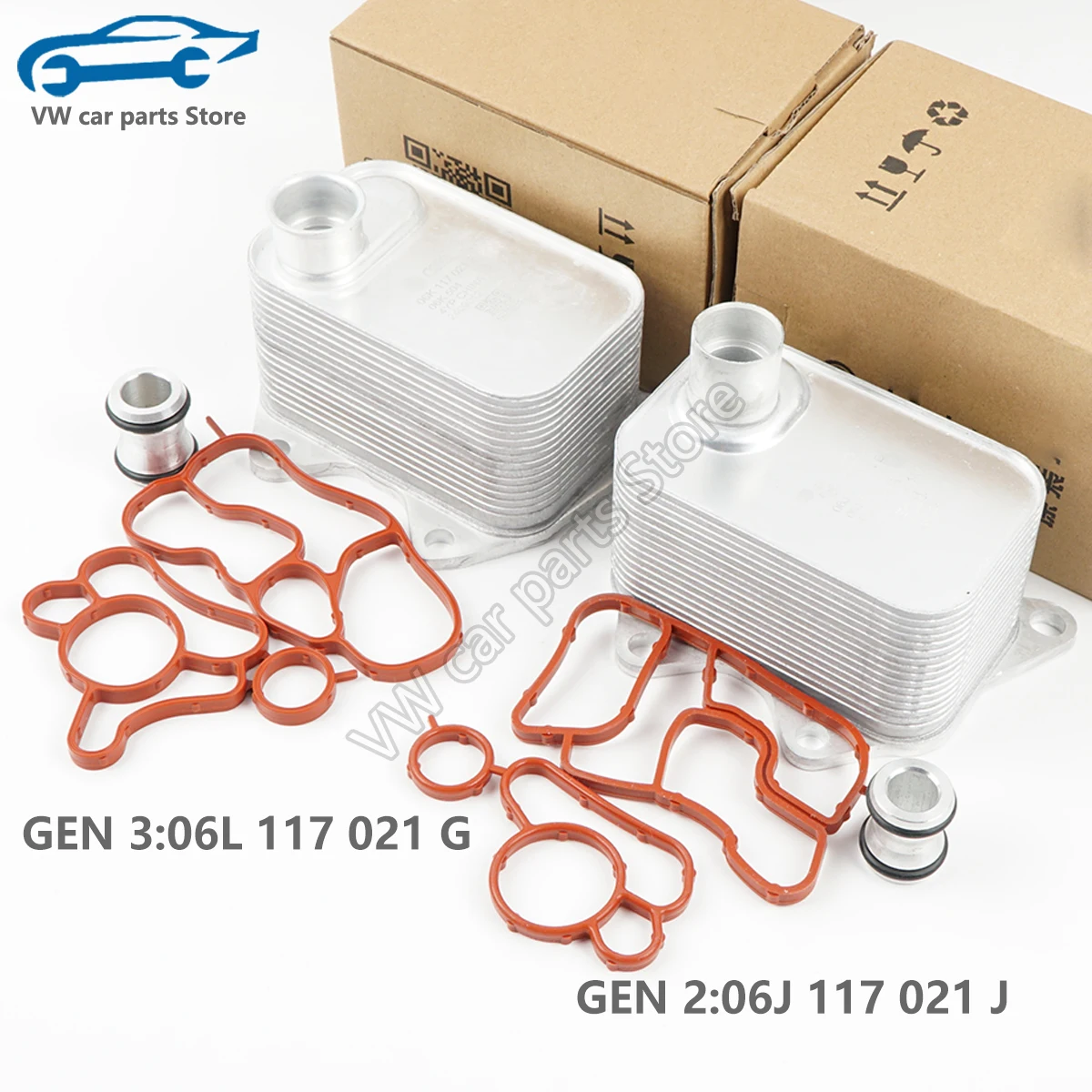 OEM 06J 117021 J 06L Алюминиевый масляный радиатор двигателя G для VW Jetta Amarok Passat Golf CC Audi A4 A5