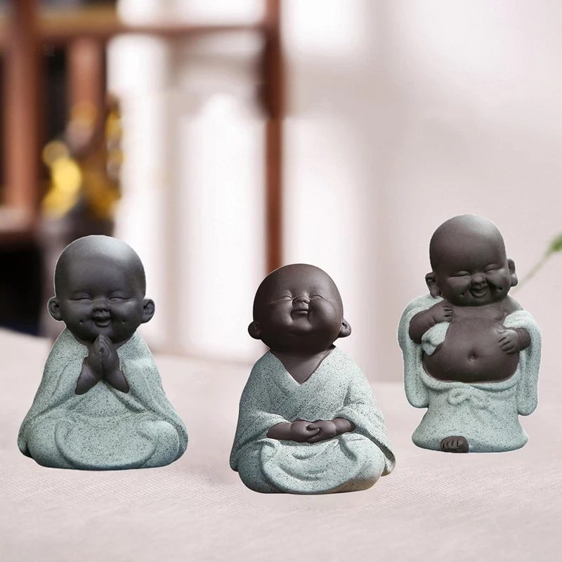 

Ceramic Little Cute Baby Buddha Statue Monk Figurine Buddha Figurines Home Decor Creative Baby Crafts Dolls Ornaments