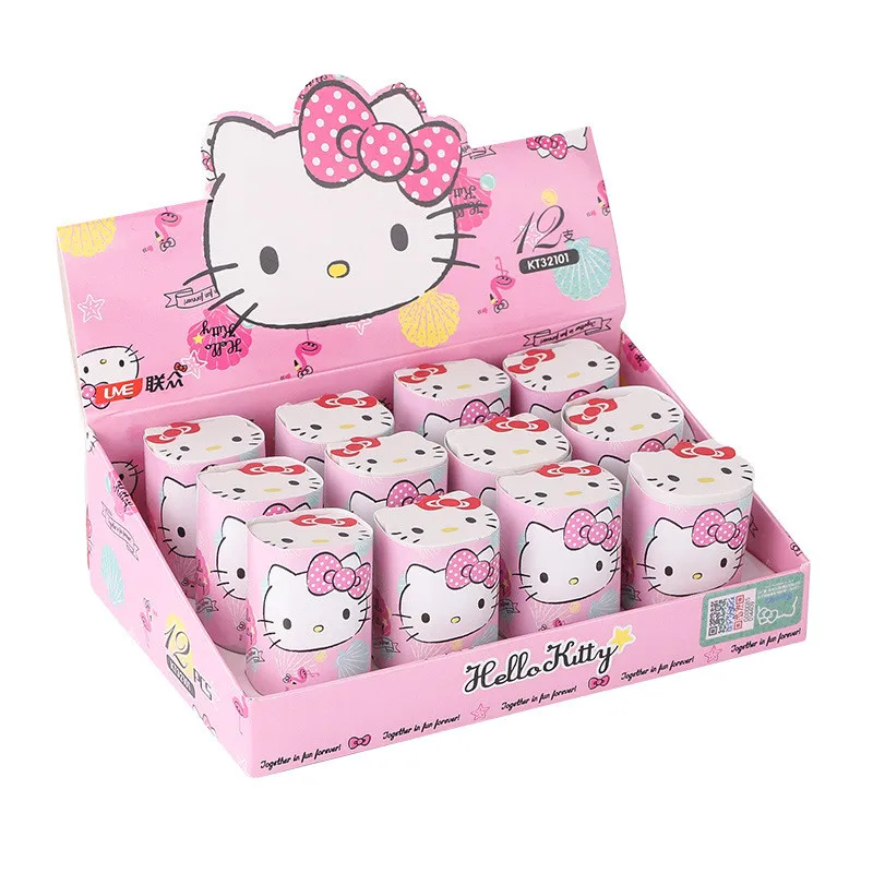 12 Pcs/ Hello Kitty Sanrio Kawaii Stationery Dolls Eraser Rubber Promotional Gift Primary Student Prizes |