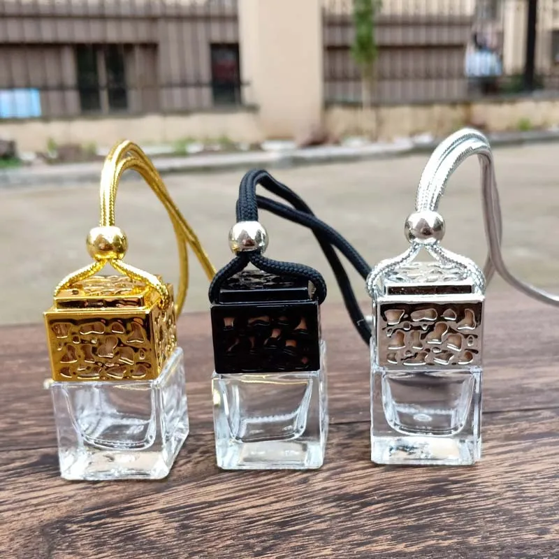 

Car Essential Oil Diffuser Fragrance Air Freshener Scent Perfume Bottle Ornament Hanging Empty Bottle Interior Accessory